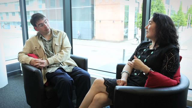 Duncan Honeybourne in conversation with Mari Saeki of the National Autistic Society